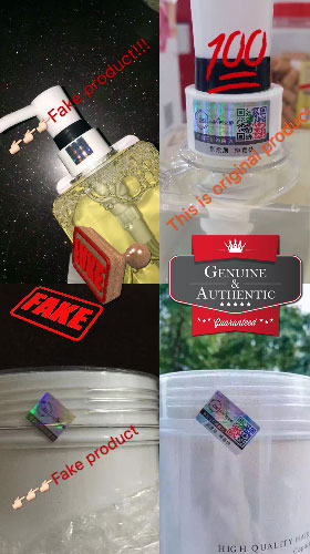 如何分辨法国闪钻微女神洗发水护发素仿冒与正品的区别